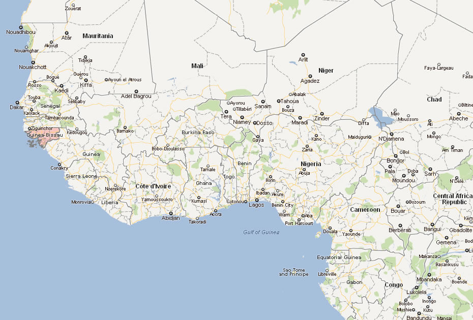 karte von guinea bissau afrika